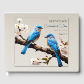 Spring Bluebirds Hochzeit Gästebuch (Vorderseite)