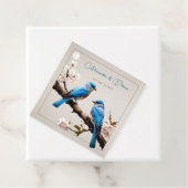 Spring Bluebirds Hochzeit Geschenkanhänger (Beispiel)