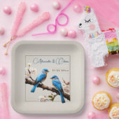 Spring Bluebirds Hochzeit Pappteller (Party)