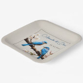 Spring Bluebirds Hochzeit Pappteller (Gewinkelt)