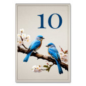 Spring Bluebirds Hochzeit Tischnummer (Rückseite)