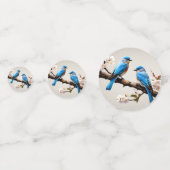 Spring Bluebirds Monogram Wedding Konfetti (Vorderseiten)