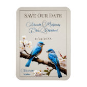 Spring Bluebirds Save the Date Magnet (Vertikal)