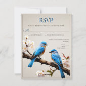 Spring Bluebirds Wedding RSVP (Vorderseite)
