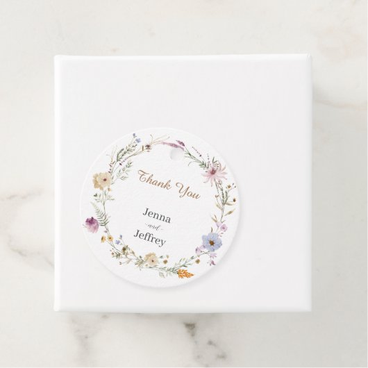 Spring Blume Boho Wedding Vielen Dank Geschenkanhänger (Beispiel)