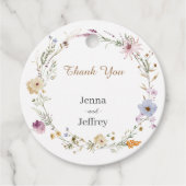 Spring Blume Boho Wedding Vielen Dank Geschenkanhänger (Vorderseite)