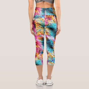 Spring Blume Bouquet - Edelweiss Blume Capri Leg Leggings