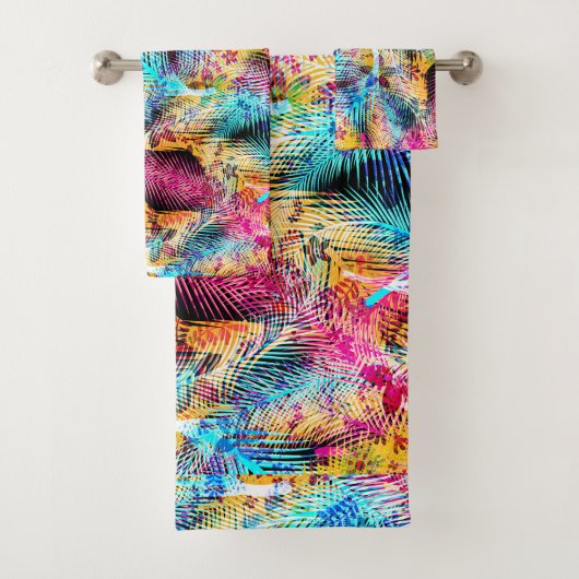 Spring Blume Bouquet - Edelweiss Blume Feathers Badhandtuch Set (Insitu)