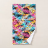 Spring Blume Bouquet - Edelweiss Blume Feathers Badhandtuch Set (Handtuch)