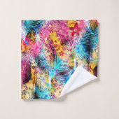 Spring Blume Bouquet - Edelweiss Blume Feathers Badhandtuch Set (Waschlappen)