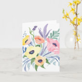 Spring Blume Bouquet | Hübsche Blumenfarbe Karte (Gelbe Blume)