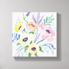 Spring Blume Bouquet | Hübsche Blumenfarbe Leinwanddruck