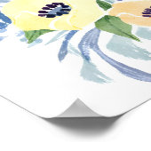 Spring Blume Bouquet | Hübsche Blumenfarbe Poster (Ecke)