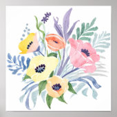 Spring Blume Bouquet | Hübsche Blumenfarbe Poster (Vorne)