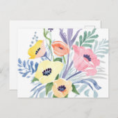 Spring Blume Bouquet | Hübsche Blumenfarbe Postkarte (Vorne/Hinten)