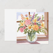 Spring Blume Bouquet | Hübsche Blumenkarte (Vorne/Hinten)