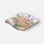 Spring Blume Bouquet | Hübsche Blumenkarte Pappteller (Gewinkelt)