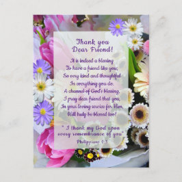 Spring Blume Bouquet Vielen Dank, Freund Postkarte