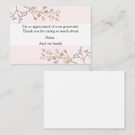 Spring Blume Branch Corolla Vielen Dank Karten (Vorne/Hinten)