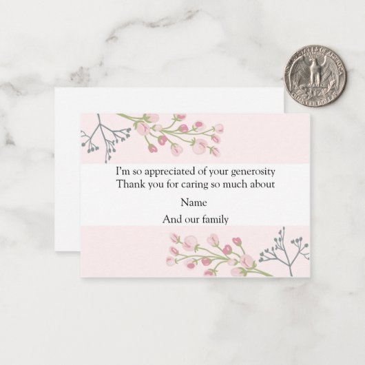 Spring Blume Branch Corolla Vielen Dank Karten (Vorderseite/Rückseite Beispiel)