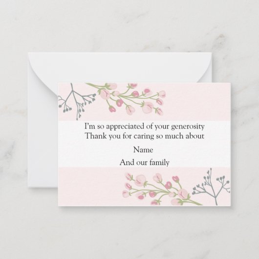 Spring Blume Branch Corolla Vielen Dank Karten (Vorderseite)
