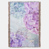 Spring Blume Hydrangea Pastel Collage Decke (Vorderseite Vertikal)