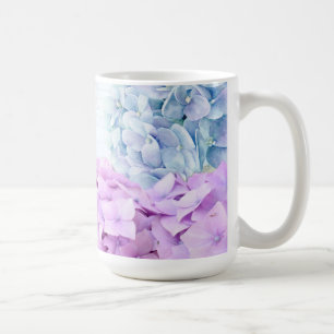 Spring Blume Hydrangea Pastel Collage Kaffeetasse