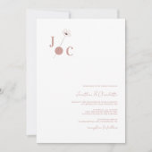 Spring Blume Monogram & Foto QR Code Hochzeit Einladung (Vorderseite)