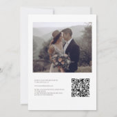 Spring Blume Monogram & Foto QR Code Hochzeit Einladung (Rückseite)
