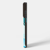 Spring Blumen Aqua Blue Hibiskus Blumen Case-Mate iPhone Hülle (Rückseite / Links)