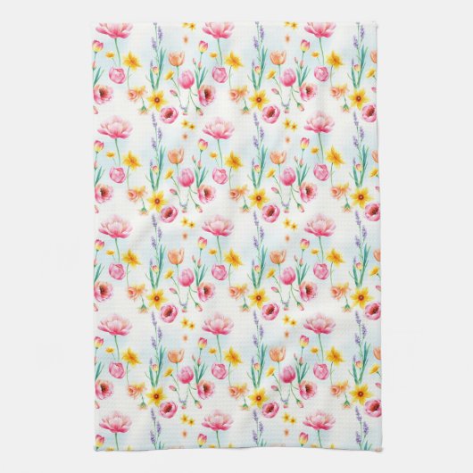 Spring Blumen Galore Geschirrtuch (Vertikal)