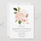 Spring Blush Bloral Bouquet Wedding Einladung (Vorderseite)