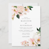 Spring Blush Bloral Bouquet Wedding Einladung (Vorderseite)