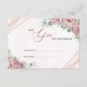 Spring Blush Bloral Gold Say Yes to dress Card Begleitkarte
