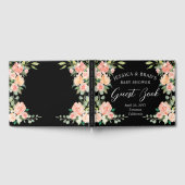 Spring Blush Peach Watercolor Floral Babyshower Gästebuch (Voll)