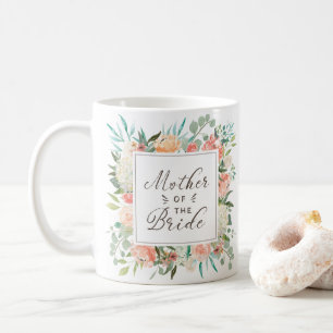 Spring Blush Wasserfarbe Blumenmutter der Braut Kaffeetasse