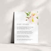 Spring Blush Wedding Guest Details Card Begleitkarte