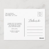 Spring Blush Wreath Wedding Danke Postcard Postkarte (Rückseite)