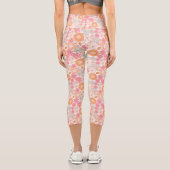 Spring Boho Blume 1 Capri Leggings (Rückseite)