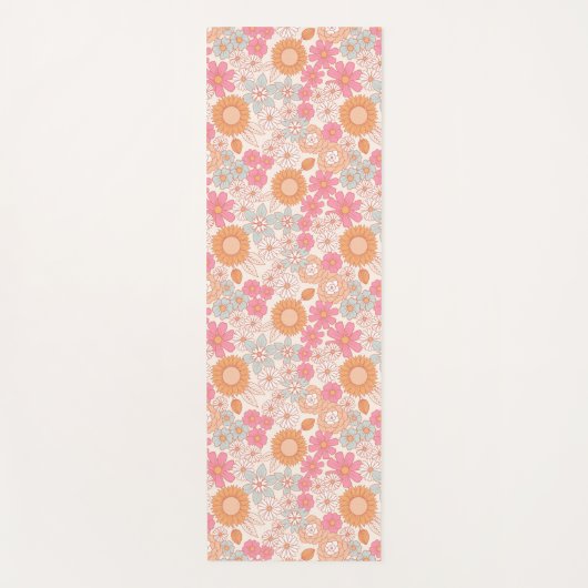 Spring Boho Blume 1 Yogamatte (Vorderseite)