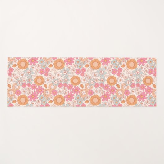 Spring Boho Blume 1 Yogamatte (Vorderseite (Horizontal))