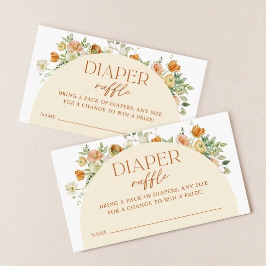 Spring Boho Blume Kinderduschmaschine Windeln Raff Begleitkarte