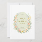 Spring Boho Colorfull Floral Watercolor Wedding Einladung (Rückseite)