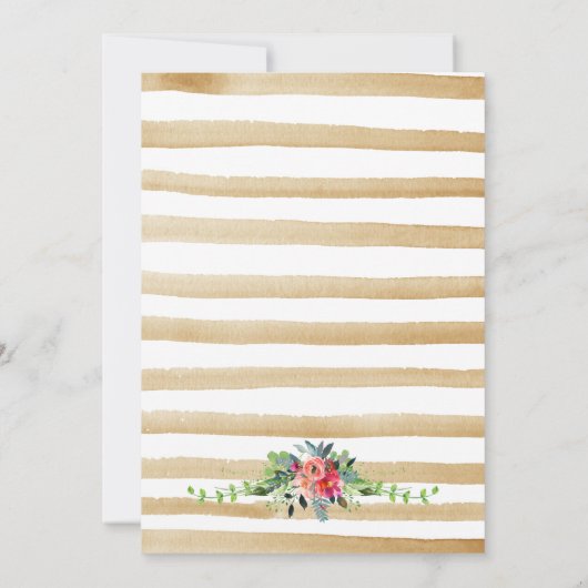 Spring Boho Country Floral Garden Engagement Party Einladung (Rückseite)