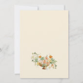 Spring Boho Floral Girl Baby Brunch Einladung (Rückseite)