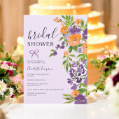 Spring Boho Lavender Orange Brautparty Einladung