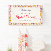Spring Boho Wildblume Foliage Brautparty Banner (Insitu)