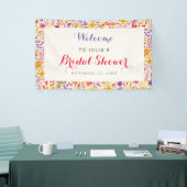 Spring Boho Wildblume Foliage Brautparty Banner (Messeveranstaltung)