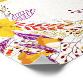 Spring Boho Wildblume Foliage Brautparty Poster (Ecke)