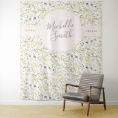 Spring Boho Wildblume Pampas Brautparty Banner Wandteppich (Beispiel)